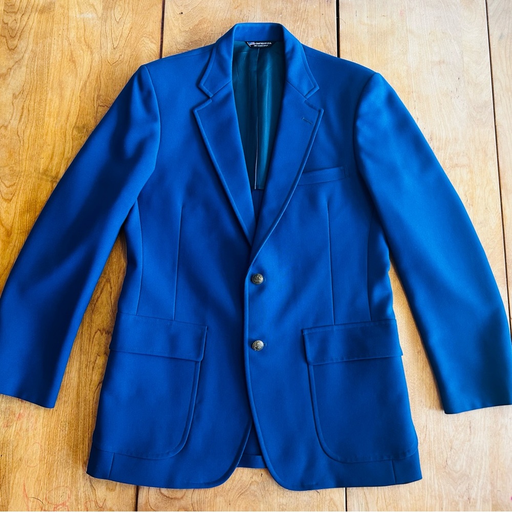 Gorgeous Vintage Brookford Men’s Royal Blue Blazer - Made in USA